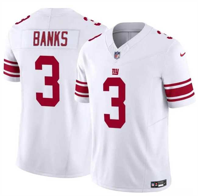 Men & Women & Youth New York Giants #3 Deonte Banks White 2023 F.U.S.E. Vapor Untouchable Limited Football Stitched Jersey->new york giants->NFL Jersey